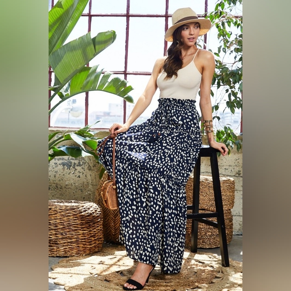 New Main Strip Tiered Maxi Skirt